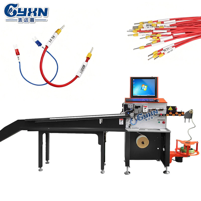 Automatic Cable Marking Tube Inserting, Printing, Cutting and Stripping Machine